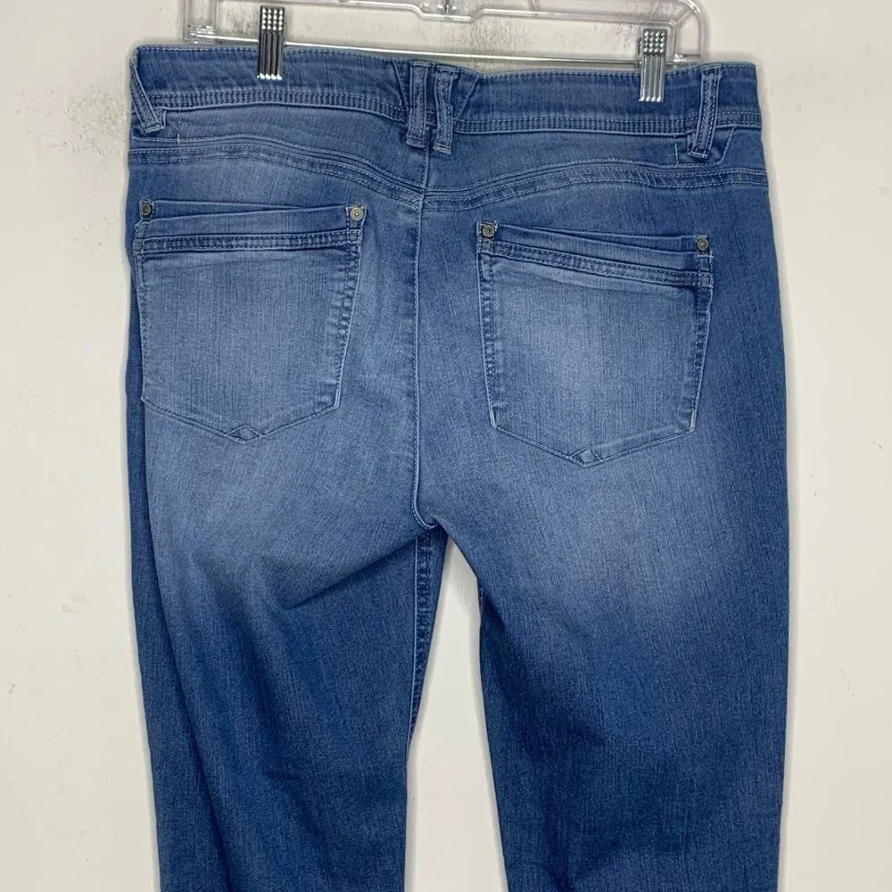 Democracy AB Technology Jeans  Size 12 Blue Denim Distressed Casual - Picture 4 of 7
